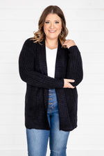 Load image into Gallery viewer, Endearing Soul Black Cardigan
