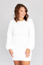 Load image into Gallery viewer, Graceful Simplicity White Sequin Dress
