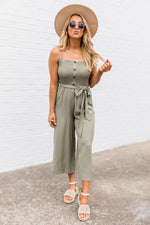 Load image into Gallery viewer, Sure Thing Jumpsuit Olive
