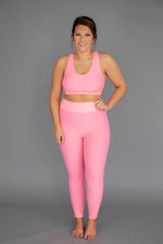 Load image into Gallery viewer, Move To The Beat Pink Leggings FINAL SALE
