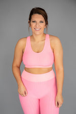 Load image into Gallery viewer, Move To The Beat Pink Sports Bra FINAL SALE
