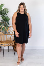 Load image into Gallery viewer, Unbreakable Love Ribbed Tank Black Dress
