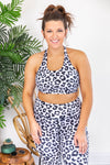 Running After You Animal Print White Sports Bra FINAL SALE
