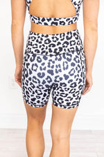 Load image into Gallery viewer, Running After You Animal Print White Biker shorts FINAL SALE
