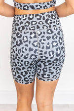 Load image into Gallery viewer, Running After You Animal Print Grey Biker Shorts FINAL SALE
