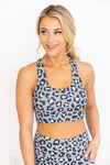Running After You Animal Print Grey Sports Bra FINAL SALE