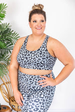 Afbeelding in Gallery-weergave laden, Running After You Animal Print Grey Sports Bra FINAL SALE
