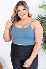 Load image into Gallery viewer, Let&#39;s Seize The Day Blue Bra Top
