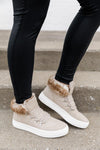 Millicent Beige Fur Lined Sneaker