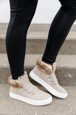 Load image into Gallery viewer, Millicent Beige Fur Lined Sneaker
