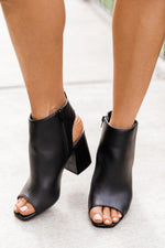 Afbeelding in Gallery-weergave laden, Tonya Black Open Toe Block Heel Booties
