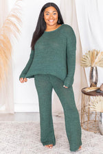 Load image into Gallery viewer, Wonder Often Green Knit Lounge Pants
