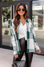 Load image into Gallery viewer, Dreaming Again Green Plaid Blouse
