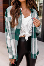 Load image into Gallery viewer, Dreaming Again Green Plaid Blouse
