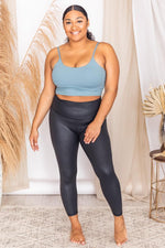 Load image into Gallery viewer, Darling Grace Black Faux Leather Leggings
