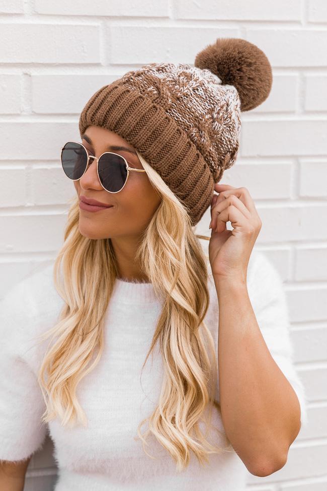 Back In Town Brown Beanie