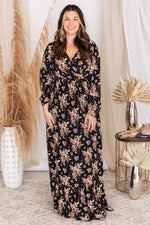 Load image into Gallery viewer, Soundtrack Of Us Black Floral Maxi Dress
