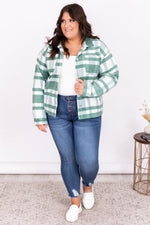 Load image into Gallery viewer, Explore With Me Green Plaid Jacket
