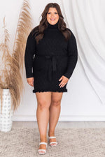 Load image into Gallery viewer, Dancing Till Dawn Black Sweater Dress
