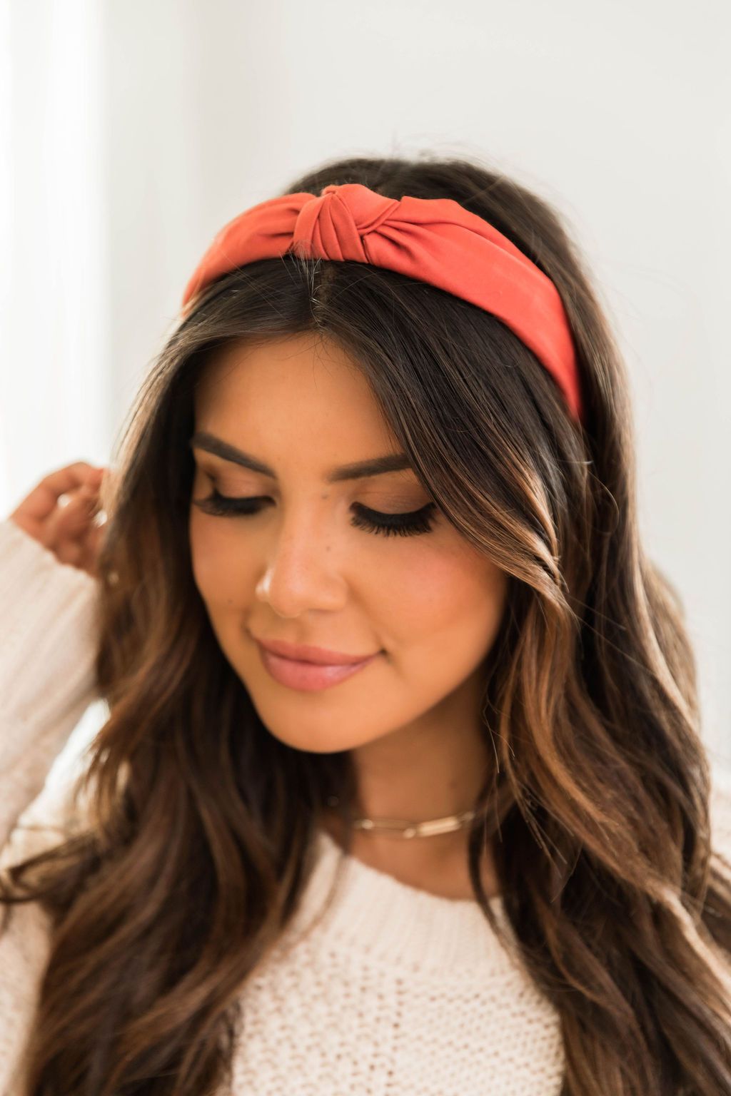 Know It All Rust Knotted Headband FINAL SALE