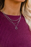 Fast Forward Silver Layered Necklace