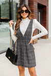 Unthinkable Thoughts Grey Jacquard Plaid Jumper