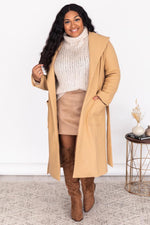 Load image into Gallery viewer, CAITLIN COVINGTON X PINK LILY The Kennedy Camel Belted Coat
