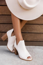 Load image into Gallery viewer, Cara Cream Open Toe Booties

