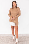All Too Well Turtleneck Taupe Dress