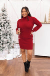 Excited For This Red Turtleneck Sweater Dress