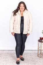 Load image into Gallery viewer, Midnight Plans Cream Teddy Coat
