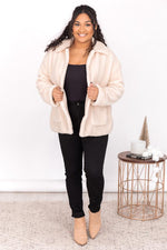 Load image into Gallery viewer, Midnight Plans Cream Teddy Coat
