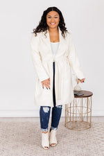 Load image into Gallery viewer, No Doubts In Mind Cream Belted Coat
