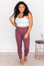 Load image into Gallery viewer, Chasing Reality Maroon High Waist Legging
