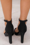 Deandra Black Strappy Platform Heel