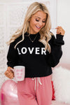 LOVER Block Black Graphic Sweatshirt