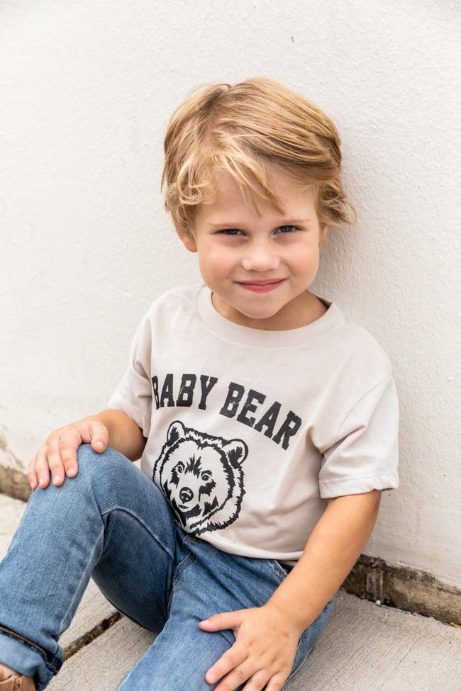 Baby Bear Toddler Graphic Heather Dust Tee