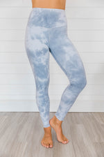 Load image into Gallery viewer, Never Giving Up Tie Dye Leggings Grey FINAL SALE
