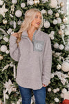 All Snowed In Monogram Grey Pullover