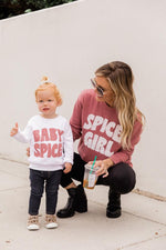 Load image into Gallery viewer, Baby Spice Mauve Toddler Graphic White Sweatshirt
