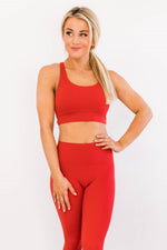 Afbeelding in Gallery-weergave laden, Let&#39;s Get Moving Sports Bra Red FINAL SALE
