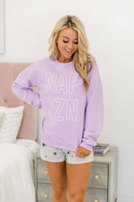 Load image into Gallery viewer, Nap Szn Orchid Graphic Sweatshirt
