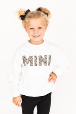Ladda upp bild till gallerivisning, Mini Animal Print Kids Sweatshirt White
