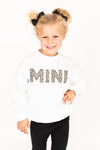 Mini Animal Print Kids Sweatshirt White