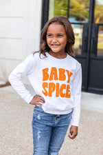 Ladda upp bild till gallerivisning, Baby Spice Orange Toddler White Graphic Sweatshirt
