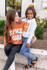 Ladda upp bild till gallerivisning, Baby Spice Orange Toddler White Graphic Sweatshirt
