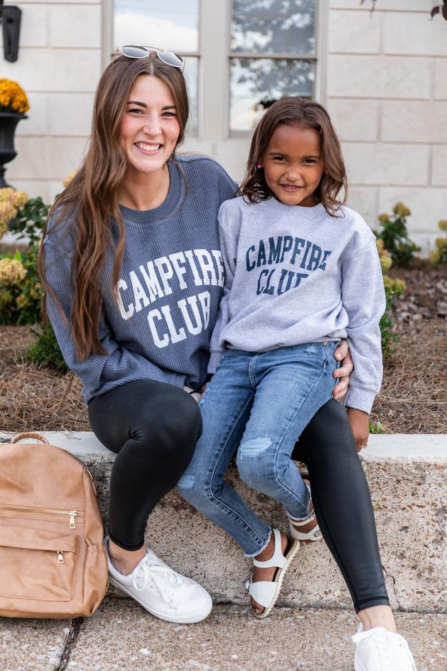 Campfire Club Youth Graphic Grey Sweatshirt