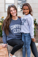 Ladda upp bild till gallerivisning, Campfire Club Youth Graphic Grey Sweatshirt
