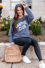 Ladda upp bild till gallerivisning, Campfire Club Navy Graphic Corded Sweatshirt
