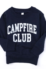 Load image into Gallery viewer, Campfire Club Navy Toddler Graphic Sweatshirt
